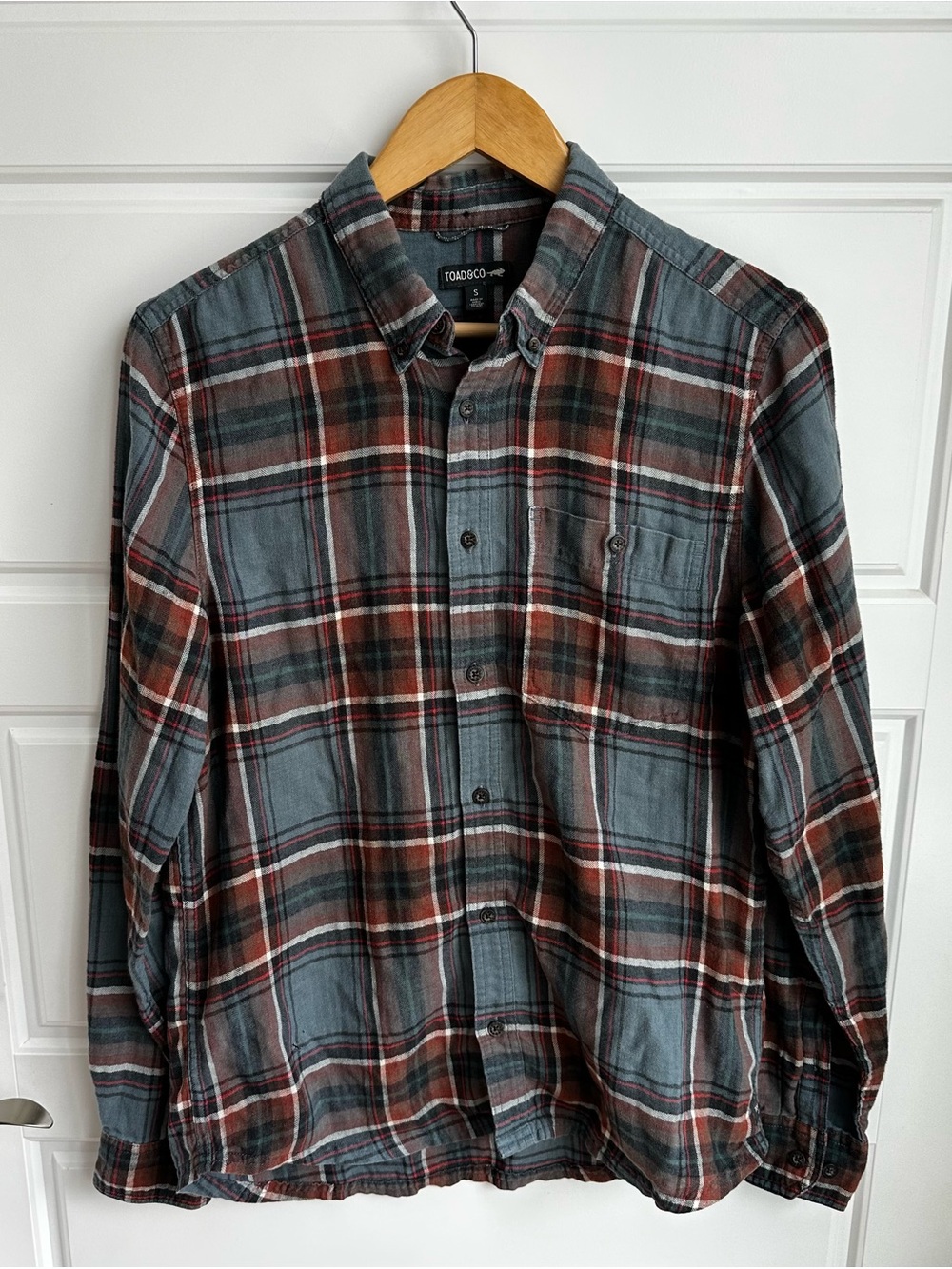 Toad&Co Airsmyth Men's Flannel Button-Down Shirt Size Small